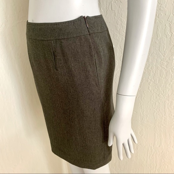 JAEGER Vintage Wool Blend Pencil Skirt Grey - Picture 4 of 13